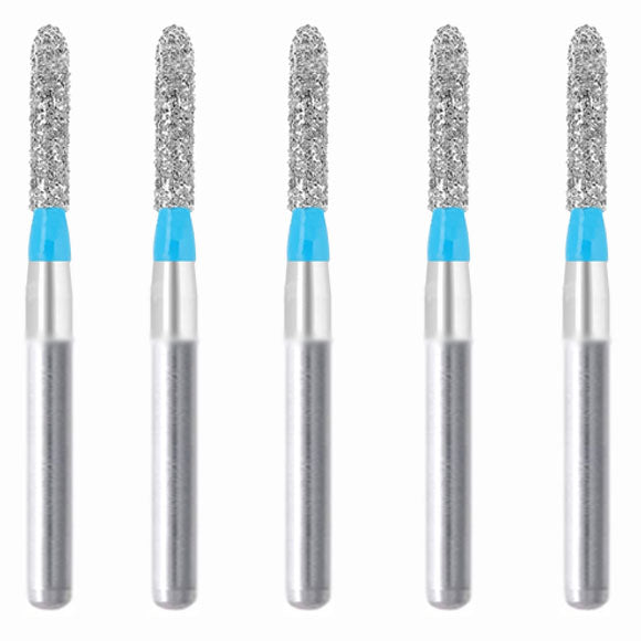 Torpedo, Cylindrical 1.4 mm Dia. Medium Grit Diamond Bur 5 per pack. 284.14M1