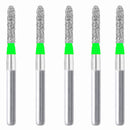 Torpedo, Cylindrical 1.4 mm Dia. Coarse Grit Diamond Bur 5 per pack. 284.14C2 - Osung USA