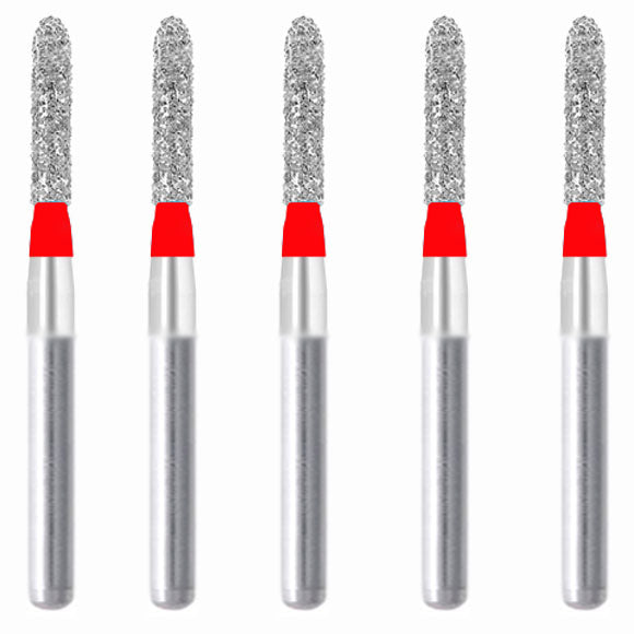 Cylindrical, Hemispherical End 2 mm Dia. Fine Grit Diamond Bur 5 per pack. 137.20F1