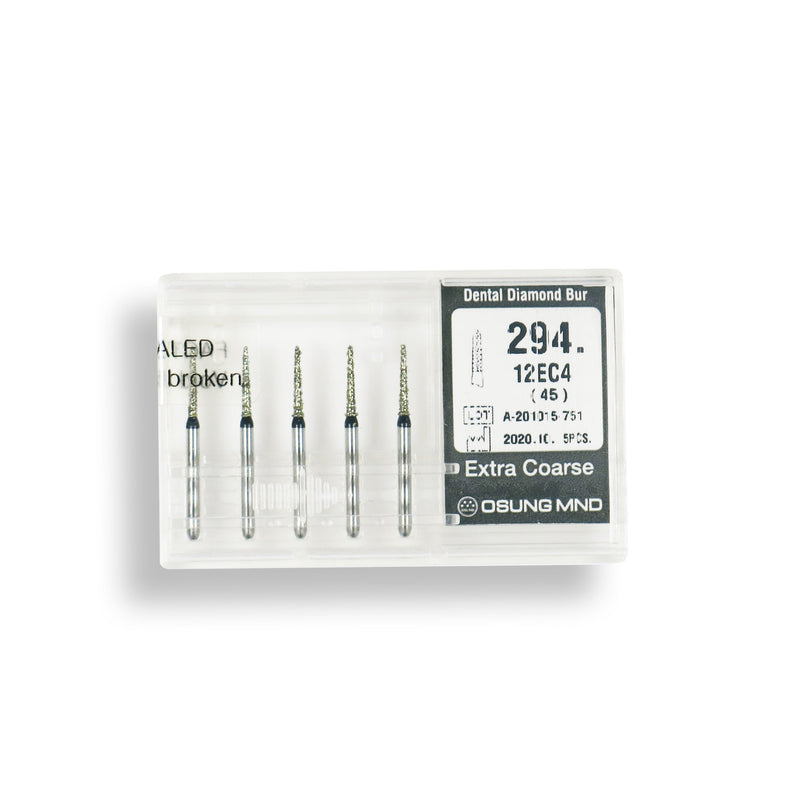Torpedo, Conical 1.2 mm Dia. Extra Coarse Grit Diamond Bur 5 per pack. 294.12EC4