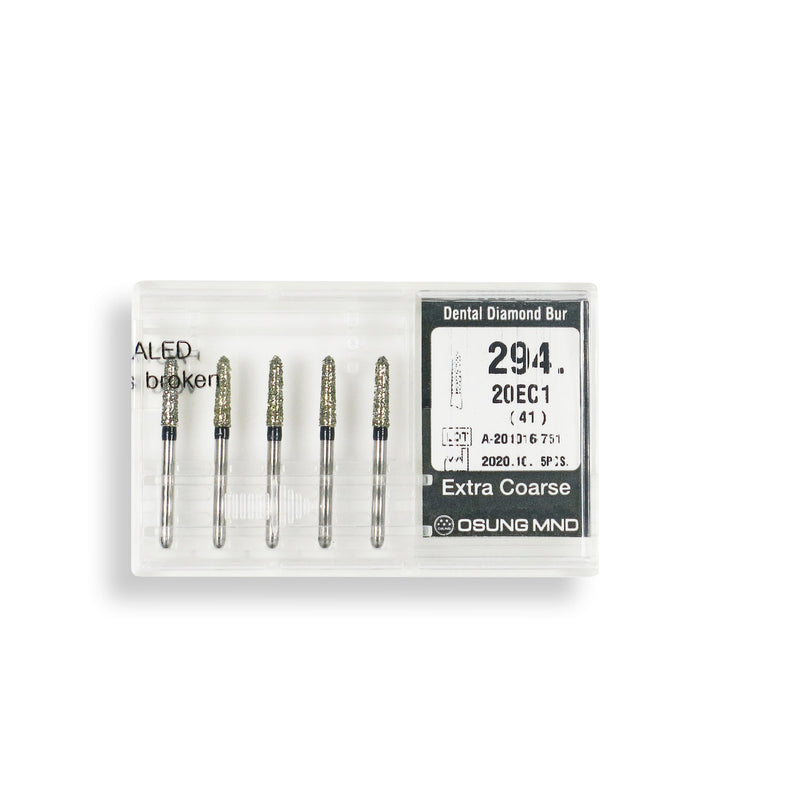 Torpedo, Conical 2 mm Dia. Extra Coarse Grit Diamond Bur 5 per pack. 294.20EC1