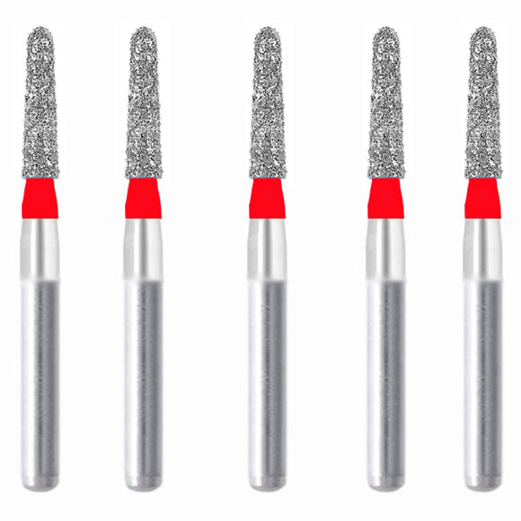 Torpedo, Conical 1.4 mm Dia. Fine Grit Diamond Bur 5 per pack. 294.14F3 - Osung USA