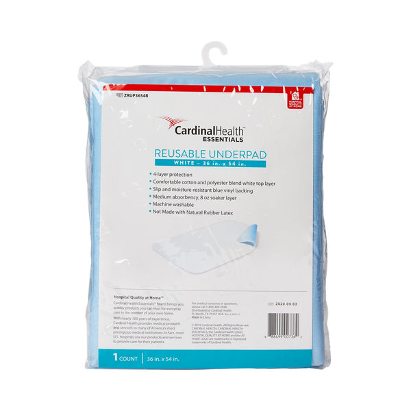 RELIAMED UNDERPAD, REUSABLE, POLYESTER, SOLD AS 10/CASE CARDINAL ZRUP3654R