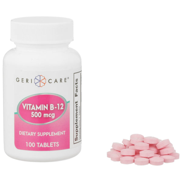 GERI-CARE VITAMIN B-12 SUPPLEMENT, SOLD AS 12/CASE GERI-CARE 886-01-GCP