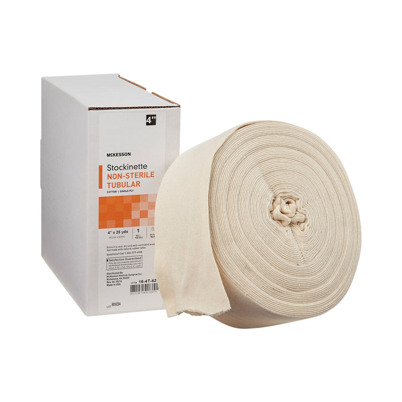 MCKESSON BEIGE COTTON TUBULAR STOCKINETTE, 4 INCH X 25 YARD, SOLD AS 1/ROLL MCKESSON 16-4T-425