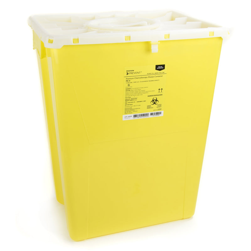 MCKESSON PREVENT® CHEMOTHERAPY SHARPS CONTAINER, 12 GAL., 20.8 X 17.3 X 13 INCH, SOLD AS 8/CASE MCKESSON 2259