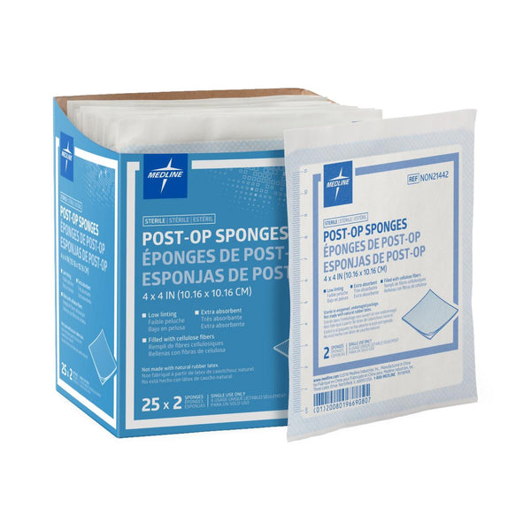 AVANT GAUZE® STERILE NONWOVEN SPONGE, 4 X 4 INCH, 4-PLY, SOLD AS 25/BOX MEDLINE NON21442