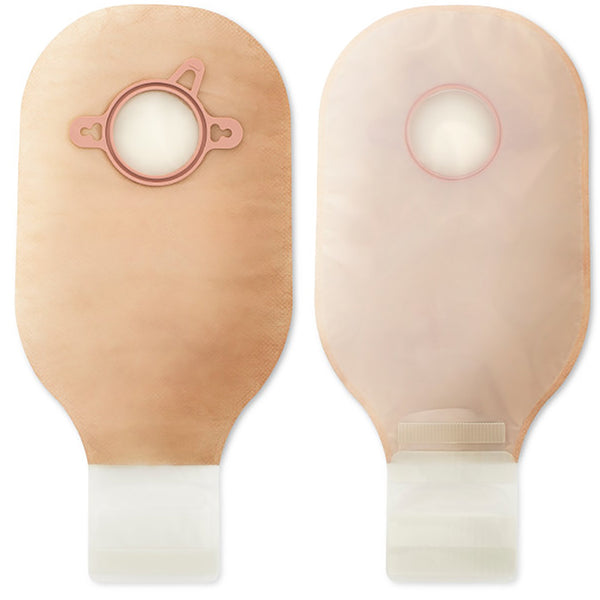 NEW IMAGE™ TRANSPARENT COLOSTOMY POUCH, PRE-CUT TO FIT 57 MM STOMAS, RED MATCH, SOLD AS 10/BOX HOLLISTER 18133