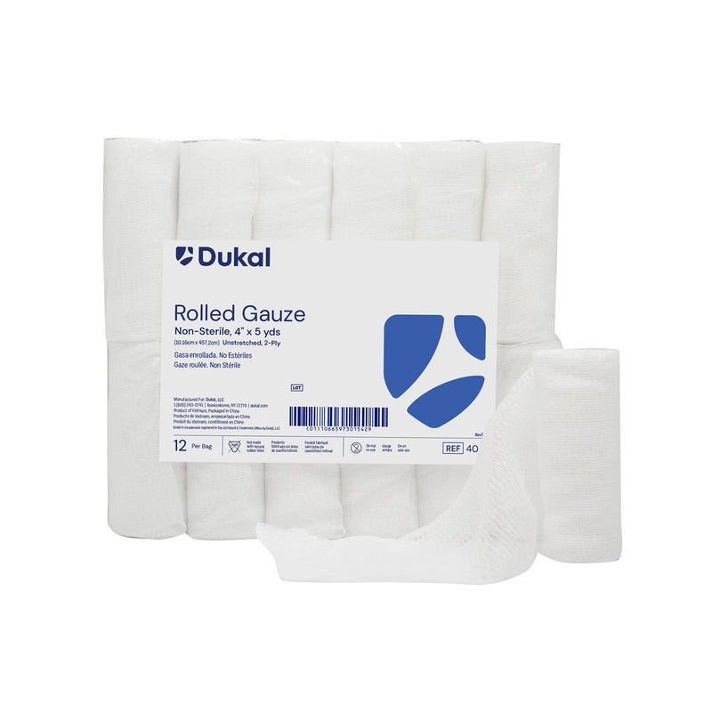 DUKAL™ CONFORMING BANDAGE, 4 INCH X 5 YARD, 2-PLY, SOLD AS 12/BAG DUKAL 404