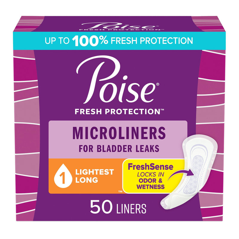 POISE FRESH PROTECTION™ MICROLINERS, LIGHT ABSORBENCY, REGULAR, SOLD AS 50/PACK KIMBERLY 55387