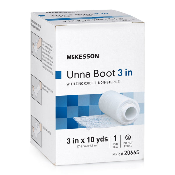 MCKESSON ZINC OXIDE UNNA BOOT, 3 INCH X 10 YARD, SOLD AS 12/CASE MCKESSON 2066S