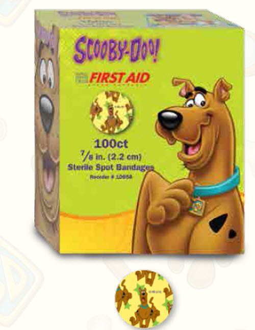AMERICAN® WHITE CROSS STAT STRIP® SCOOBY-DOO ADHESIVE SPOT BANDAGE, 7/8-INCH, SOLD AS 100/BOX DUKAL 10658