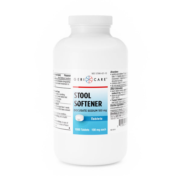 GERI-CARE® DOCUSATE SODIUM STOOL SOFTENER, SOLD AS 12/CASE GERI-CARE 421-10-GCP