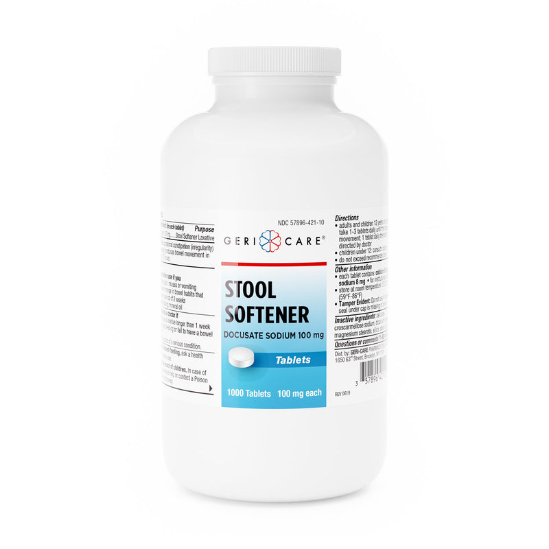 GERI-CARE® DOCUSATE SODIUM STOOL SOFTENER, SOLD AS 1/BOTTLE GERI-CARE 421-10-GCP