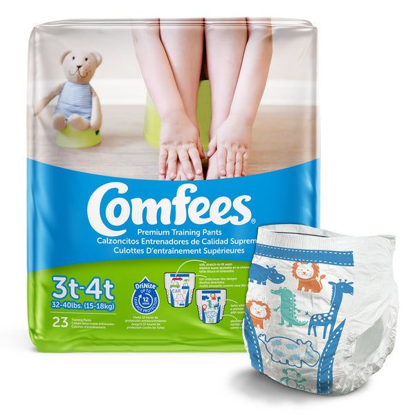 COMFEES TRAINING PANTS, 12-HOUR PROTECTION, MALE TODDLER, 3T – 4T, 32 TO 40 LBS., SOLD AS 138/CASE ATTENDS CMF-B3
