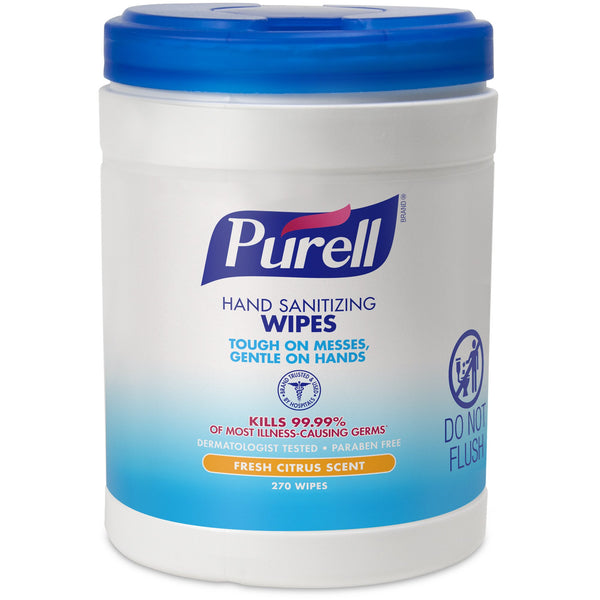PURELL® HAND SANITIZING WIPES, CANISTER, SOLD AS 1/CAN GOJO 9113-06