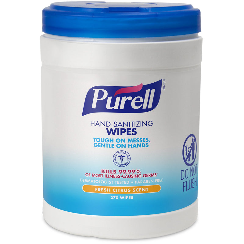 PURELL® HAND SANITIZING WIPES, CANISTER, SOLD AS 1/CAN GOJO 9113-06