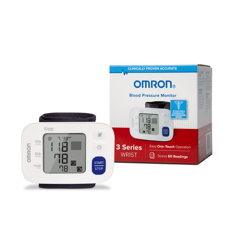 OMRON® 3 DIGITAL BLOOD PRESSURE WRIST UNIT, AUTOMATIC INFLATION, LARGE CUFF, SOLD AS 1/EACH OMRON BP6100