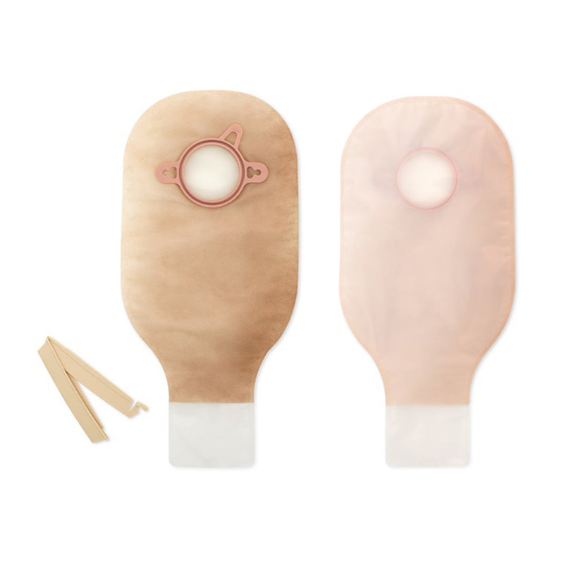 NEW IMAGE™ 2-PIECE ULTRA-CLEAR OSTOMY POUCH, PRE-CUT TO FIT 57 MM STOMAS, RED, SOLD AS 10/BOX HOLLISTER 18173