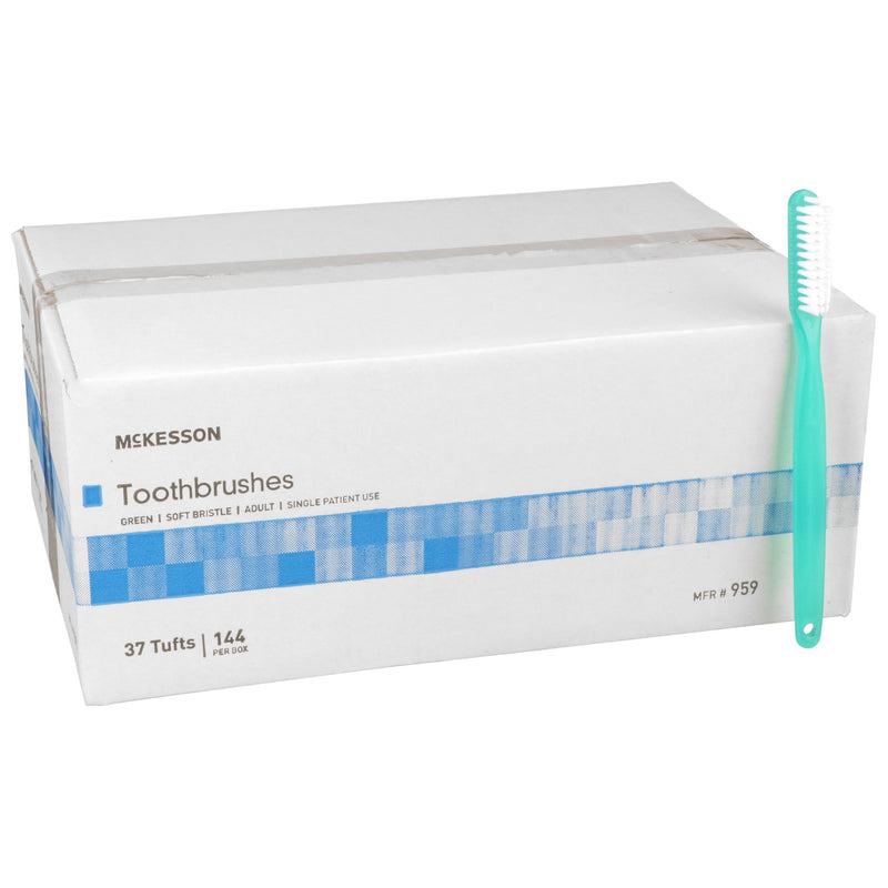 MCKESSON SOFT BRISTLE STRAIGHT TOOTHBRUSH, SOLD AS 144/BOX MCKESSON 959
