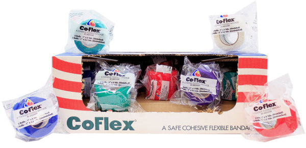 Andover Coflex Non-Woven Cohesive Bandages Wrap Selfadherent 1X5Ydcolorpk 2Rl/Pk 15Pk/Cs -3100RB-030