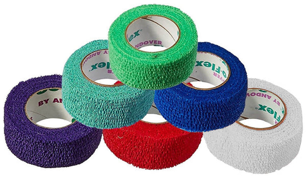 Andover Coflex Non-Woven Cohesive Bandages Wrap Selfadherent 1.5X5Ydrainbow Pk 48Rl/Cs -3150RB-048