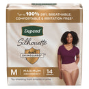 DEPEND® SILHOUETTE® MAXIMUM ABSORBENCY UNDERWEAR, MEDIUM, SOLD AS 14/PACK KIMBERLY 55418