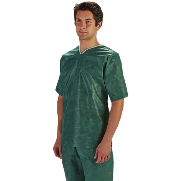 BARRIER® EXTRA COMFORT SCRUB SHIRT, GREEN, X-LARGE, SOLD AS 48/CASE MOLNLYCKE 18640