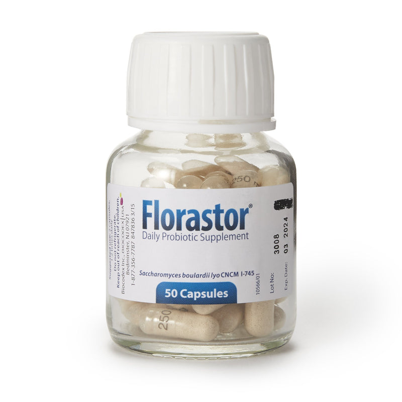 FLORASTOR® DUAL ACTION PROBIOTIC VEGETARIAN CAPSULES, SOLD AS 1/EACH BIOCODEX 66825000201