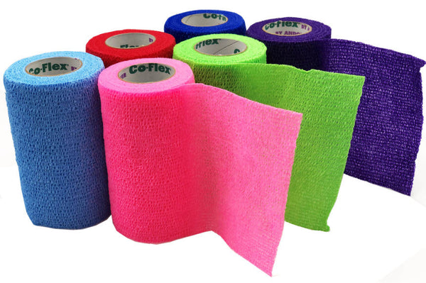 Andover Coflex Non-Woven Cohesive Bandages Wrap Selfadherent 4X5Ydcolorpk 18Rl/Cs -3400CP-018