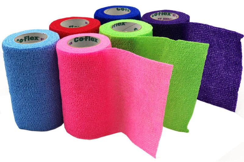 Andover Coflex Non-Woven Cohesive Bandages Wrap Selfadherent 4X5Ydcolorpk 18Rl/Cs -3400CP-018