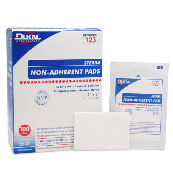DUKAL™ NONADHERENT DRESSING, 2 X 3 INCH, SOLD AS 100/BOX DUKAL 123