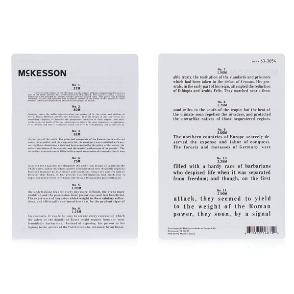 MCKESSON JAEGER EYE TEST CHART, SOLD AS 1/EACH MCKESSON 63-3054