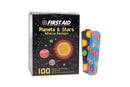 AMERICAN WHITE CROSS FIRST AID KID DESIGN, PLANETS AND STARS, ADHESIVE STRIPS, SOLD AS 12/CASE DUKAL 15661