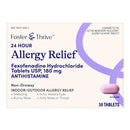 FOSTER & THRIVE™ 24 HOUR ALLERGY RELIEF FEXOFENADINE HCL USP 180 MG TABLETS, SOLD AS 30/BOX MCKESSON 70677100902