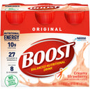 BOOST® ORIGINAL STRAWBERRY BALANCED NUTRITIONAL DRINK, 8-OUNCE BOTTLE, SOLD AS 24/CASE NESTLE 00041679676363