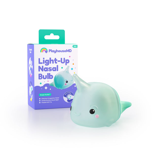 PLAYHOUSE MD NASAL ASPIRATOR FOR BABIES AND TODDLERS, GREEN, NARWHAL CHARACTER, SOLD AS 12/CASE PLAYHOUSE 1031