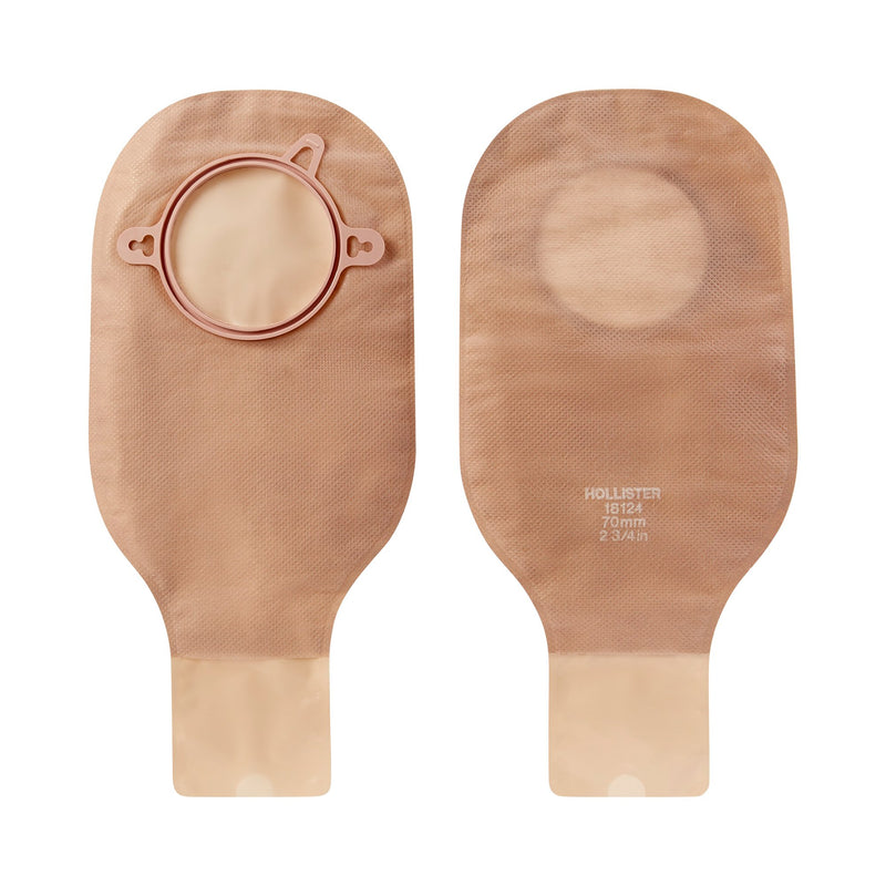 NEW IMAGE™ 18124 BEIGE COLOSTOMY POUCH, PRE-CUT TO FIT 70 MM STOMAS, BLUE MATCH, SOLD AS 10/BOX HOLLISTER 18124