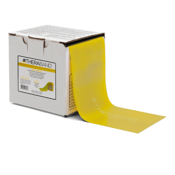 THERABAND® PROFESSIONAL LIGHT EXERCISE RESISTANCE BAND, YELLOW, 25 YARD, SOLD AS 1/EACH PERFORMANCE 081234749
