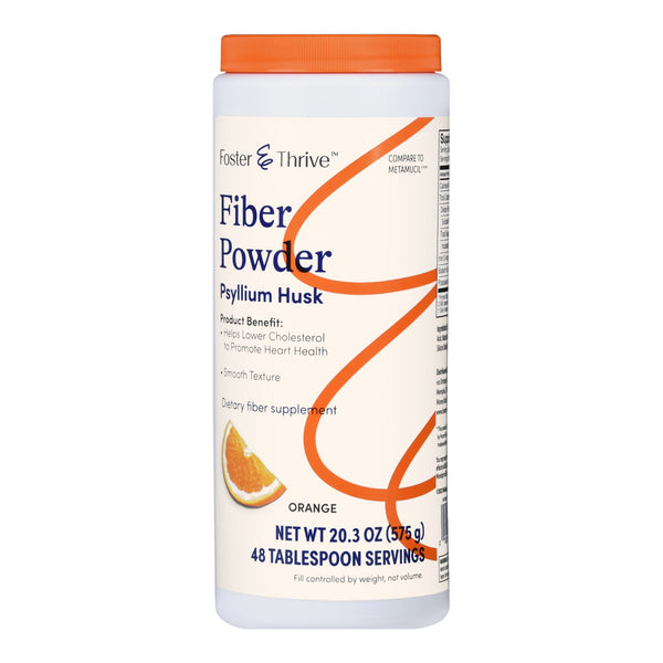 FOSTER & THRIVE™ FIBER POWDER PSYLLIUM HUSK, ORANGE FLAVOR, SOLD AS 1/EACH MCKESSON 01093995618