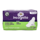PAD, ULTRA THIN INCOGNITO WINGLONG (20/PK 8PK/CS), 160/CS