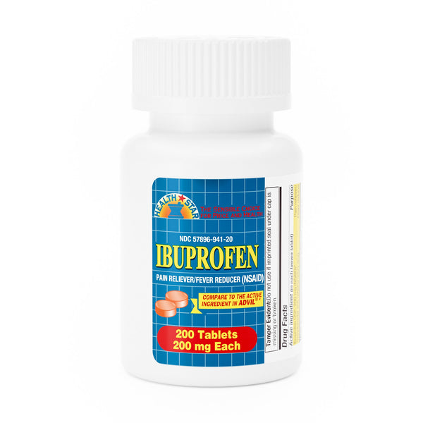 HEALTH*STAR® IBUPROFEN PAIN RELIEF, SOLD AS 12/CASE GERI-CARE 941-20-HST