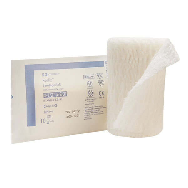 KERLIX™ STERILE FLUFF BANDAGE ROLL, 4-1/2 INCH X 3-1/10 YARD, 8-PLY, SOLD AS 100/CASE CARDINAL 6716