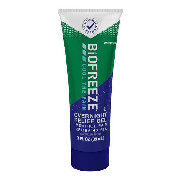 BIOFREEZE OVERNIGHT RELIEF MENTHOL PAIN-RELIEVING GEL, LAVENDER SCENT, SOLD AS 24/CASE BOXOUT 3250729