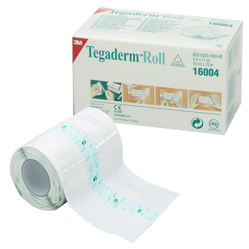 3M™ TEGADERM™ TRANSPARENT FILM DRESSING ROLL, 4 INCH X 11 YARD, SOLD AS 4/CASE SOLVENTUM 16004