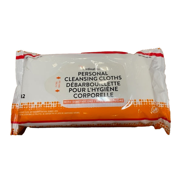 CARDINAL HEALTH™ PERSONAL CLEANSING DIMETHICONE WIPES, SOLD AS 1008/CASE CARDINAL 2AWUD-42