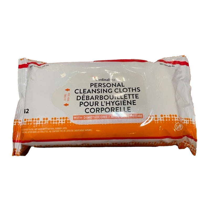 CARDINAL HEALTH™ PERSONAL CLEANSING DIMETHICONE WIPES, SOLD AS 42/PACK CARDINAL 2AWUD-42
