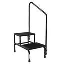 McKesson Step Stool with Handrail, 600-lb. Weight Capacity, Two-Step, 1/CS