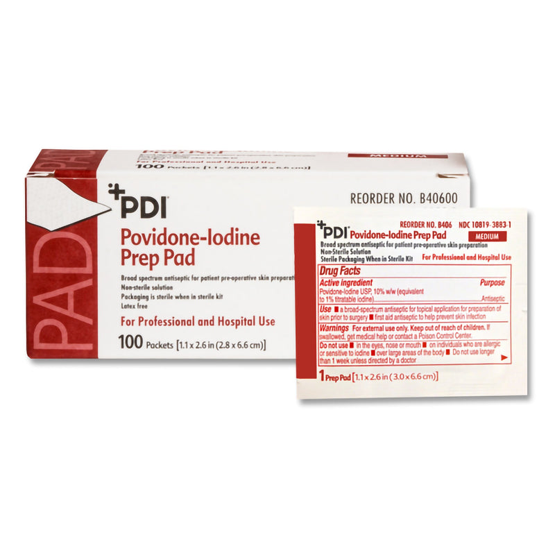 PDI® PVP PREP PAD, MEDIUM, SOLD AS 100/BOX PROFESSIONAL B40600