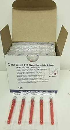 Metier Medical Blunt Fill Needle Blunt Fill Needle, 18G X 1", 10,000/Cs -BFN 18100